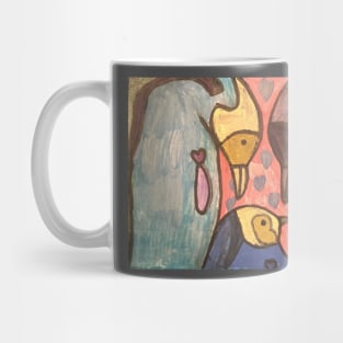 Penguin family love by Riley Mug